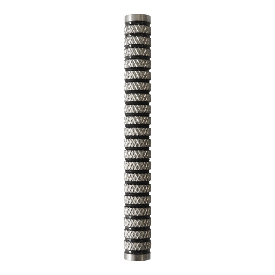 McDart černé kroužkové vroubkované hlaveňové softdarty - 18g Zu sehen sind die McDart Black Ring Knurled Softdart Barrels - 18g. Das Bild illustriert das Produkt mit schwarzen Rillen für einen besseren Halt.