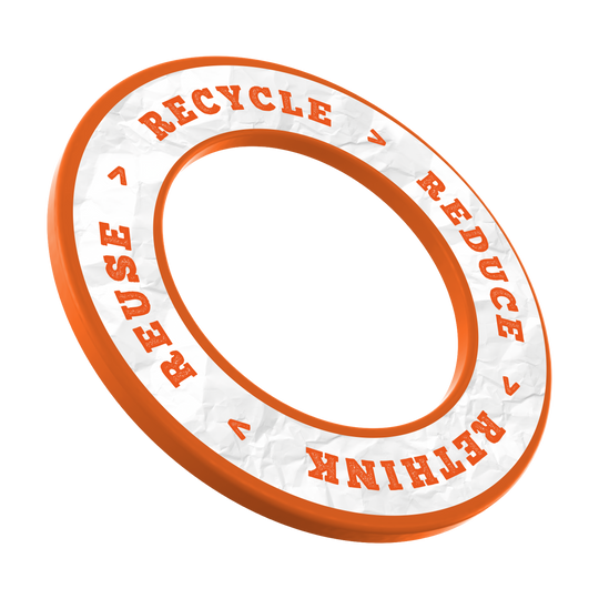 McDart Recyklace Snížení Přehodnocení Znovupoužití Obložení terče Dieses Bild zeigt einen Artikel mit dem Dateinamen MSF-C8_McDart_Recyle_Reuse_Reduce_Rethink_Surround_NeonOrange_1. Es handelt sich vermutlich um ein Produktbild aus dem McDart-Shop.