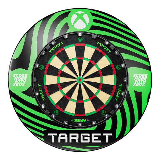 Sada prostorového prostoru pro terč Target Xbox Das Foto zeigt das Target Xbox Dartboard Surround Bundle. Das Bundle eignet sich zur Umrandung und zum Schutz Ihrer Dartscheibe.