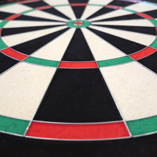 Ocelový terč Target TOR Das Bild zeigt ein Target TOR Steeldartboard frontal. Alle Spielfelder sind zu erkennen.