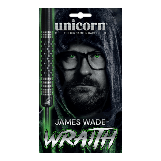 Ocelové šipky Unicorn Wraith James Wade Die Abbildung zeigt die Unicorn Wraith James Wade Steeldarts. Die Darts sind für Präzisionswürfe im Dartsport konzipiert.