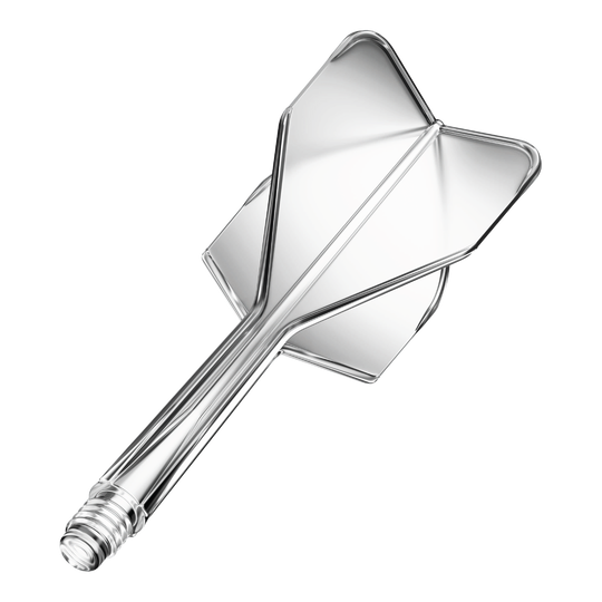 Systém letmých hřídelí GOAT A1R No6 - Čirý Das Bild zeigt das Produkt "GOAT A1R No6 Flight-Shaft-System - Clear". Es handelt sich um ein durchsichtiges Dart-Flight- und Schaftsystem.