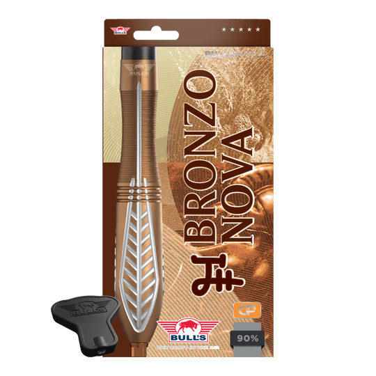 Šipky Bulls NL Bronzo Nova Convertible Point Steel Darts Abgebildet sind Bulls NL Bronzo Nova Convertible Point Steeldarts. Das Set erlaubt verschiedene Wurftechniken.