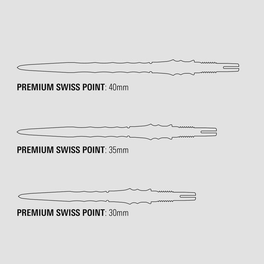 Špičky na šipky Target Japan Premium Swiss Point - stříbrné Die Abbildung zeigt die Target Japan Premium Swiss Point Dartspitzen in Silber. Die Spitzen sind speziell für professionelle Dartspiele hergestellt.