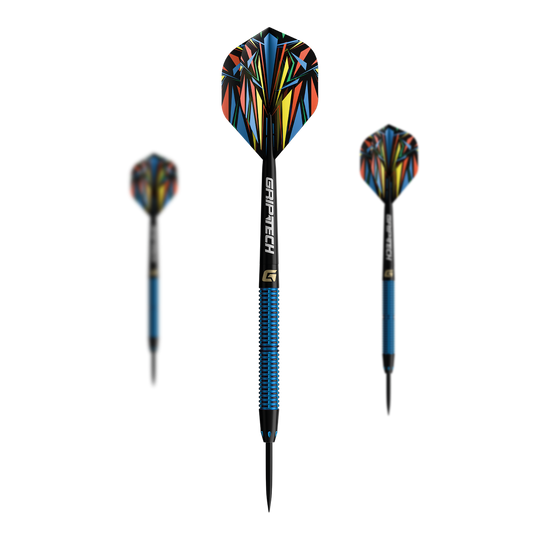 Das Bild zeigt die GOAT Athlete Black Tungsten Steeldarts. Die Darts sind für professionelle Spieler geeignet.