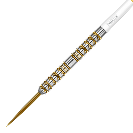 Ocelové šipky Red Dragon Paradym Gold Parallel Red Dragon Paradym Gold Parallel Steeldarts sind auf dem Bild zu sehen. Die Steeldarts haben ein elegantes, gerades Design und eine goldene Farbgebung.