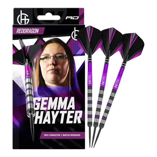 Ocelové šipky Red Dragon Gemma Hayter - 22g Dieses Bild zeigt die Red Dragon Gemma Hayter Steeldarts - 22g in ihrer vollen Länge. Die Darts sind speziell für Präzision und Kontrolle entwickelt.