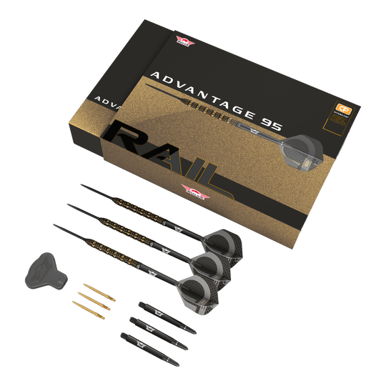Šipky Bulls NL Advantage 95 Rail Convertible Point Steel Darts