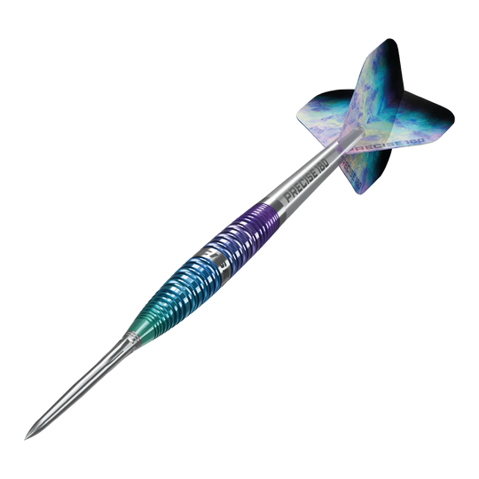 Přesné ocelové šipky Northern Lights 180 Abgebildet sind die Precise 180 Northern Lights Steeldarts. Die Steeldarts zeichnen sich durch ihr spezielles Design aus.