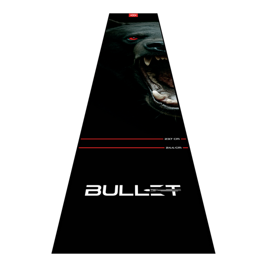 Podložka na šipky Bullet Shred Hier ist die Bullet Shred Dartmatte abgebildet. Sie schützt den Untergrund und sorgt für ein sicheres Dartspiel.