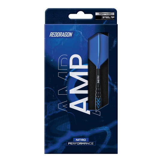 Ocelové šipky Red Dragon Amp Torpedo Das Bild zeigt die Red Dragon Amp Torpedo Steeldarts. Es handelt sich um hochwertige Steeldarts zum professionellen Spielen.