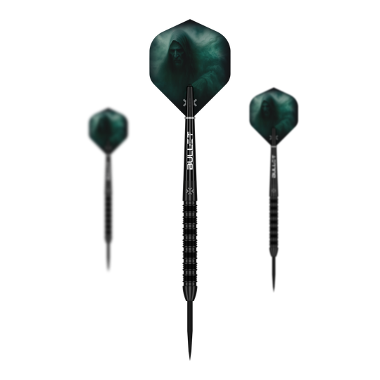 Ocelové šipky Bullet Shadow Abgebildet ist das Set Bullet Shadow Steeldarts. Das Set besteht aus mehreren Steeldarts mit elegantem Aussehen.