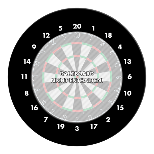 Obložení terče s HD čísly - vlastní barvy Dieses Bild zeigt einen schwarzen Dartboard Surround ohne Logo. Die Zahlen sind im HD-Stil dargestellt.