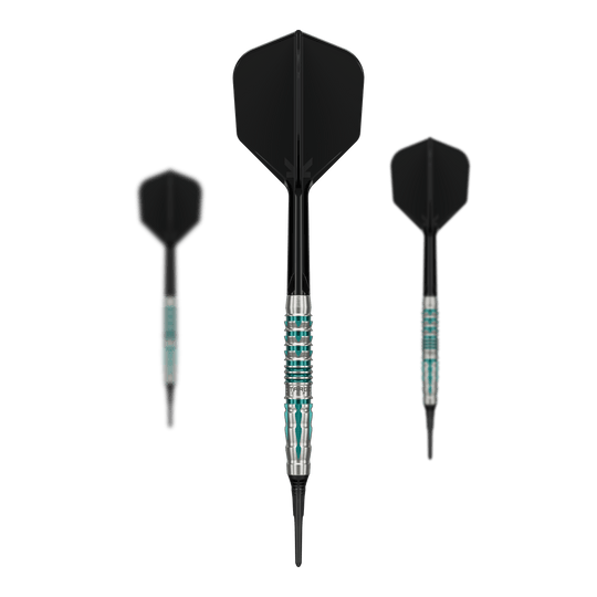 Měkké šipky Target Black Marque Pierce - 18,5 g Hier wird das Set der Target Black Marque Pierce Softdarts - 18,5g abgebildet. Das Set eignet sich perfekt für ambitionierte Dartspieler.