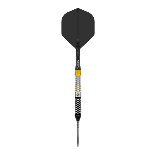 Das Bild zeigt die Winmau Exion Parallel Switch Point Steeldarts. Diese Darts sind für Präzision und Leistung konzipiert.