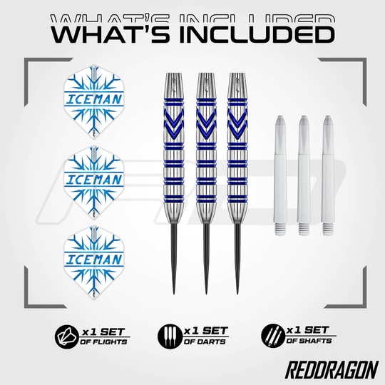 Red Dragon Gerwyn Price mosazné ocelové šipky - 21 g Red Dragon Gerwyn Price Brass Steeldarts - 21 g sind auf dem Bild abgebildet. Diese Darts haben ein klassisches Messingdesign.
