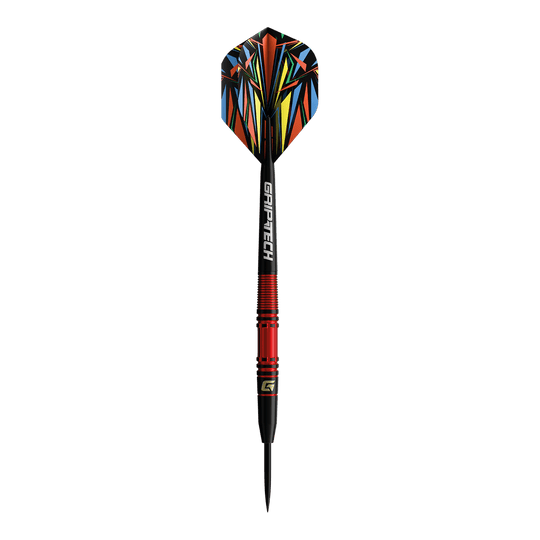 Šipky GOAT Athlete Red Tungsten Steel Abgebildet ist das Produkt GOAT Athlete Red Tungsten Steeldarts. Die Darts haben ein auffälliges rotes Design.