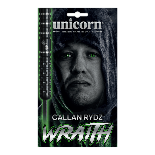 Ocelové šipky Unicorn Wraith Callan Rydz - 23g Das Foto zeigt Unicorn Wraith Callan Rydz Steeldarts - 23g. Die Darts sind für professionelle Spieler geeignet.