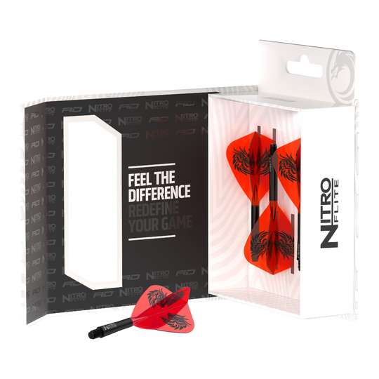 Red Dragon Nitro Flite - Lety s drakem Jonnyho Claytona Abgebildet sind Red Dragon Nitro Flite - Jonny Clayton Kite Flights. Diese Dart-Flights sind für Fans und Spieler im Jonny Clayton Stil gestaltet.