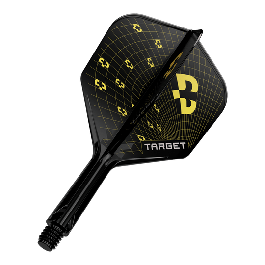 Ein Dartflight aus der K-Flex Bolide No6 Reihe in 19 mm ist abgebildet. Der Flight hat ein modernes Design.