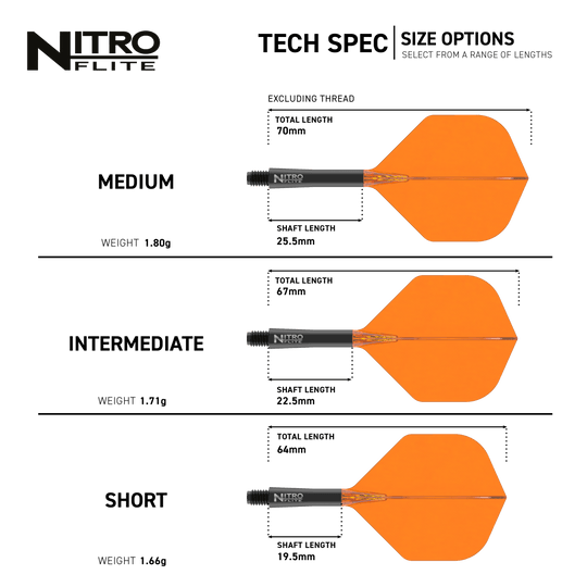 Letky Red Dragon Nitrofile Black Shaft Orange No2 Hier sieht man den Red Dragon Nitroflite Black Shaft Orange Flights No2. Die Kombination aus schwarzem Schaft und orangen Flights ist deutlich zu erkennen.