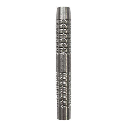 McDart SilverGrip Softdart hlavně - 20g Das Bild zeigt ein silbernes Dartbarrel mit einem strukturierten Griffmuster. Es handelt sich um das Produkt "McDart SilverGrip Softdart Barrels - 20g".