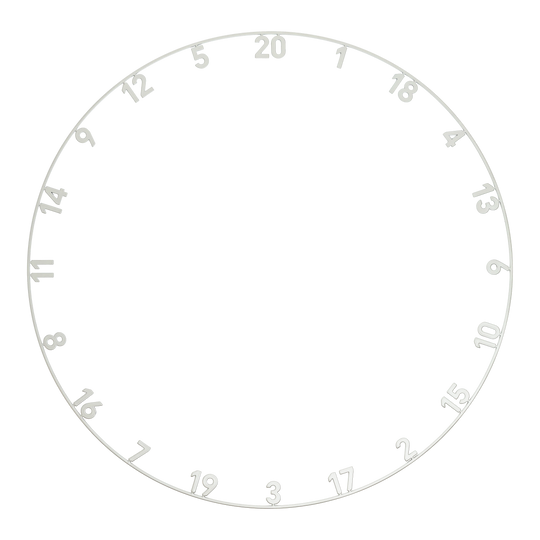 Přesný laserově řezaný prsten s číslem 180 z jednoho kusu Das Bild zeigt eine OnePiece Dartboard Zahlenring in Gunmetal Optik mit Lasercut. Der Zahlenring gehört zur Precise180 Serie.