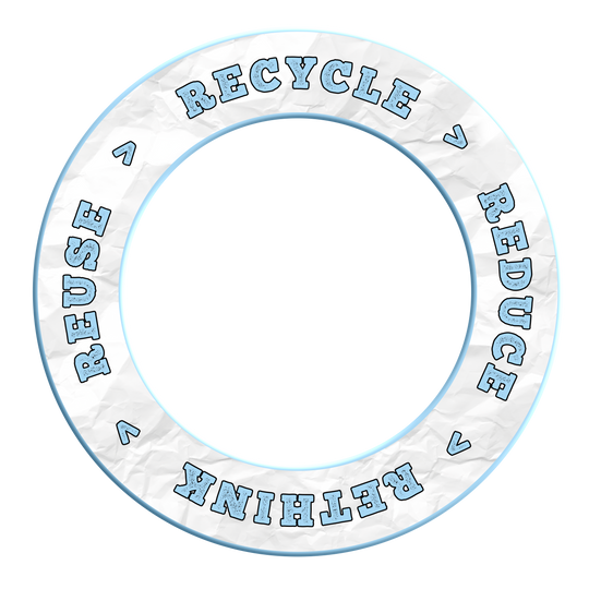 Abgebildet ist das ‚MSF-C9 McDart Recycle Reuse Reduce Rethink Surround Himmelblau‘ Produkt. Die Dart-Surround präsentiert sich in einem hellblauen Design.