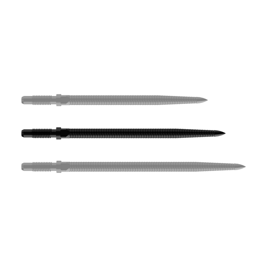 Špičky šipek Bulls NL Convertible Point - Micro Grip - černé Dargestellt ist eine schwarze Dartspitze, Modell MicroGrip in 36mm Länge. Das Produkt ist unter dem Dateinamen BU57705_BullsNL_Convertible_Points_MicroGrip_Schwarz_36mm_1 bekannt.