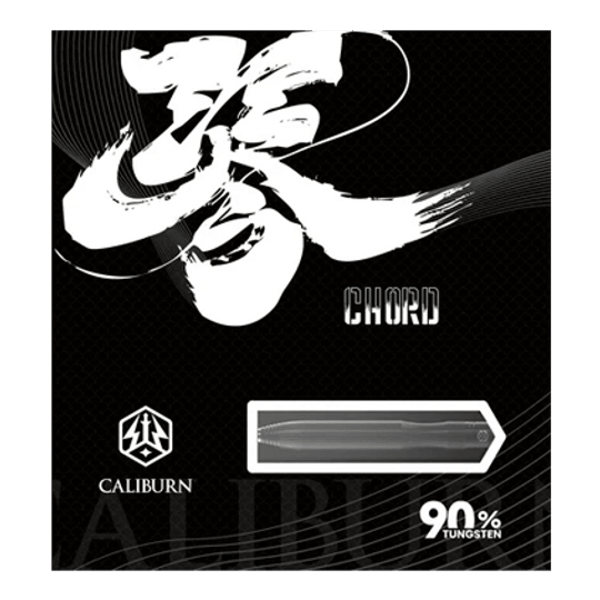 Zu sehen ist der Caliburn Chord C2 Steeldart mit 23,5g Gewicht. Das Bild zeigt den Pfeil aus einer anderen Perspektive für eine bessere Ansicht.