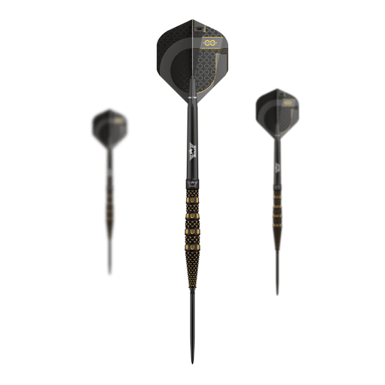 Šipky Bulls NL Advantage 95 Slope Convertible Point Steel Darts Zu sehen ist ein Set Bulls NL Advantage 95 Slope Convertible Point Steeldarts. Das Set ist vollständig dargestellt.