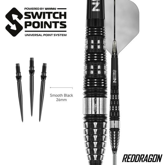 Ocelové šipky Red Dragon Recon Torpedo Switch Point Hier sind die Red Dragon Recon Torpedo Steeldarts - 23g abgebildet. Die Steeldarts werden in einer anderen Ansicht präsentiert.