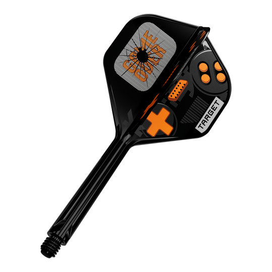 Standardní letky Target K-Flex Game Over No2 Abgebildet ist ein Produkt mit dem Namen 410581_Target_K-Flex_GameOver_No2_Standard_Flights_33mm_1. Es handelt sich um ein Zubehörteil für Darts, vermutlich ein Dart-Flight.