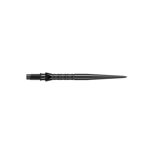 Ocelové hroty na šipky Winmau Switch Point Wave - černé Abgebildet sind schwarze Steeldartspitzen mit einer Länge von 30 mm. Die Dartspitzen passen zu typischen Steeldartpfeilen.