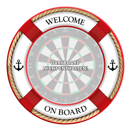 Obložení terče McDart na palubě - s vlastním textem Zu sehen ist das Produkt MSF-G2 McDart OnBoard Dartboard Surround Rot. Es handelt sich vermutlich um einen roten Dartboard-Surround von McDart.