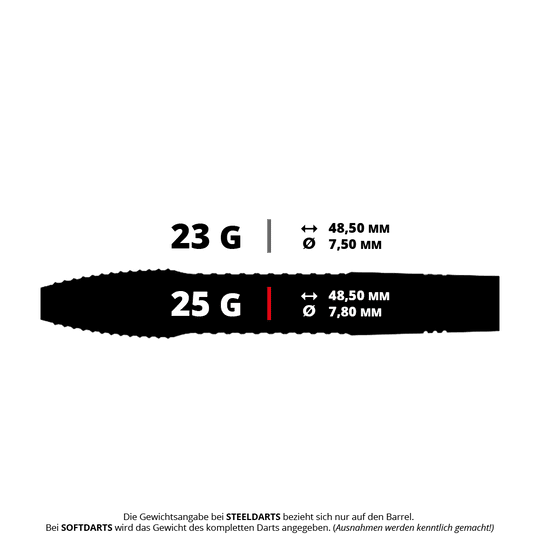 Ocelové šipky Caliburn Big Cats Lion Das Bild zeigt Caliburn Big Cats Lion Steeldarts 25g. Es sind Löwen-Steeldarts mit einem Gewicht von 25 Gramm abgebildet.