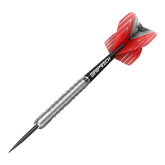 Hier sehen Sie die GOAT Podium Silver Steeldarts. Diese silbernen Steeldarts überzeugen durch ihr elegantes Aussehen.