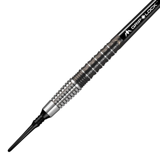 Měkké šipky Mission Makara M2 - 20g Dies ist der Mission Makara M2 Softdart mit einem Gewicht von 20g. Der Dartpfeil hat ein silber-schwarzes Design mit strukturiertem Griffbereich und einer schwarzen Kunststoffspitze.