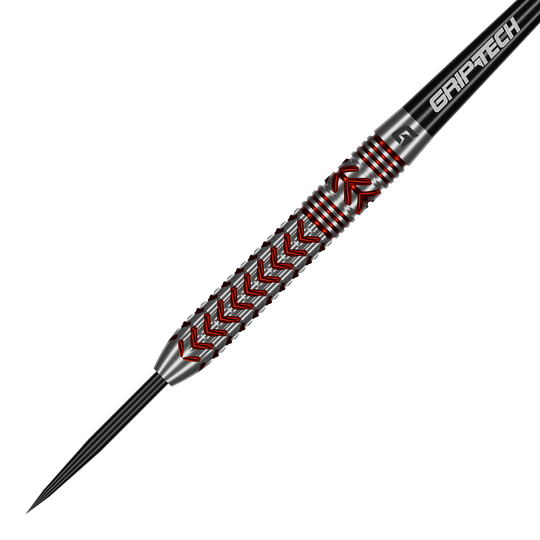 Šipky GOAT Curveball ocelové Hier sieht man die GOAT Curveball Steeldarts. Das Produkt ist aus nächster Nähe fotografiert.