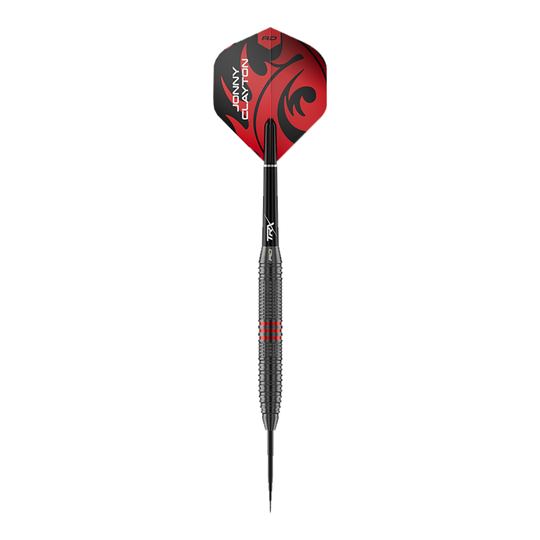 Ocelové šipky Red Dragon Jonny Clayton Core Brass - 21g Abgebildet ist ein einzelner Red Dragon Jonny Clayton Core Brass Steeldart mit 21g Gewicht. Der Dart zeigt goldene Akzente und ein markantes Griffdesign.