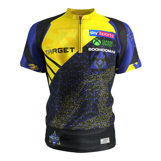 Tričko Target Luke Littler s motivem šipky 2027 Hier ist das Target Luke Littler Dartshirt 2027 abgebildet. Das Shirt ist für Dartspieler gestaltet.