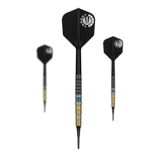 Měkké šipky Target Mikuru Suzuki The Miracle GEN7.5 - 19g Das Bild zeigt die Target Mikuru Suzuki The Miracle GEN7.5 Softdarts mit 19 Gramm. Die Darts sind auf einem weißen Hintergrund dargestellt.