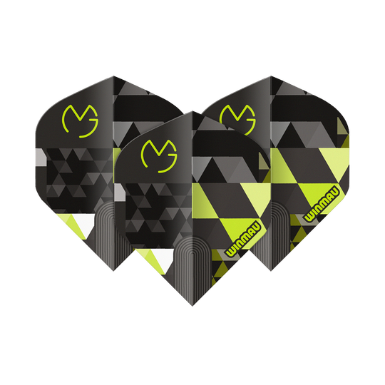Letky Winmau Prism Delta MvG Logo Green No2 Standard Abgebildet ist Winmau Prism Delta MvG Logo Green No2 Standard Flights. Das Produkt zeigt grüne Dart-Flights mit Logo als Set.