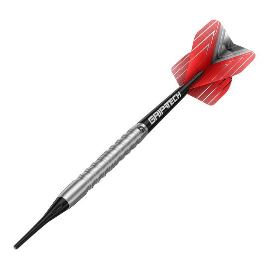 Abgebildet sind die GOAT Podium Silver Softdarts mit einem Gewicht von 18g. Die silbernen Darts sind speziell für das Softdart-Spiel entwickelt.