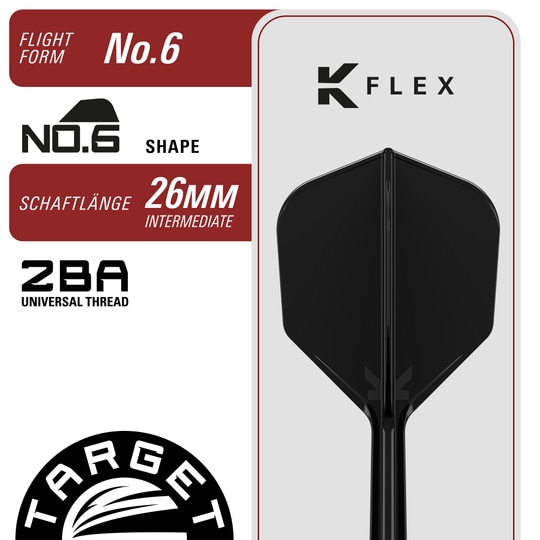 Měkké šipky Target Black Marque Pierce - 18,5 g Abbildung der Target Black Marque Pierce Softdarts mit einem Gewicht von 18,5g. Die Softdarts zeichnen sich durch ihre schwarze Farbgebung und hochwertige Verarbeitung aus.