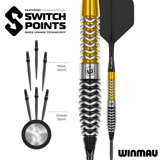 Stříkací body Winmau Exion Torpedo Steeldarts Das Bild zeigt vermutlich einen Winmau Exion Torpedo Switch Points Steeldarts aus einer anderen Perspektive. Es handelt sich um ein Produkt speziell für den Dartsport.