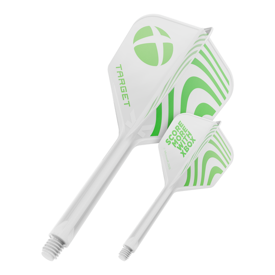 Letky Target Xbox K-Flex No6 - bílé Das Bild zeigt wahrscheinlich einen Target Xbox KFlex No6 Flights in der Größe 33mm. Es wird ein einzelnes Dart-Zubehör präsentiert.