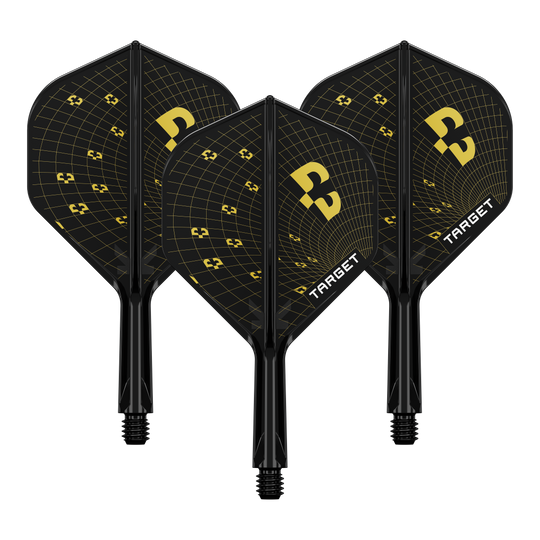Standardní letky Target K-Flex Bolide No2 Abgebildet ist ein Set von Target K-Flex Bolide No2 Standard Flights mit einer Länge von 19mm. Das Produkt wird in einer Nahaufnahme gezeigt.
