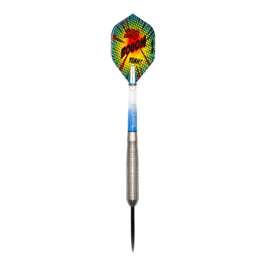 Ocelové šipky Karella Comic Line CL-4 - 23g Auf dem Bild ist der Karella Comic Line CL-4 Steeldarts - 23g zu sehen. Es handelt sich um einen hochwertigen Dartpfeil geeignet für professionelle Spiele.