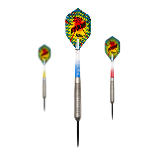 Ocelové šipky Karella Comic Line CL-4 - 23g Zu sehen ist ein Set der Karella Comic Line CL-4 Steeldarts - 23g. Das Set eignet sich für Einsteiger und fortgeschrittene Spieler.